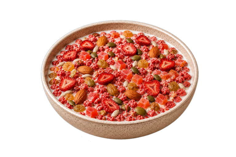 Strawberry millet muesli